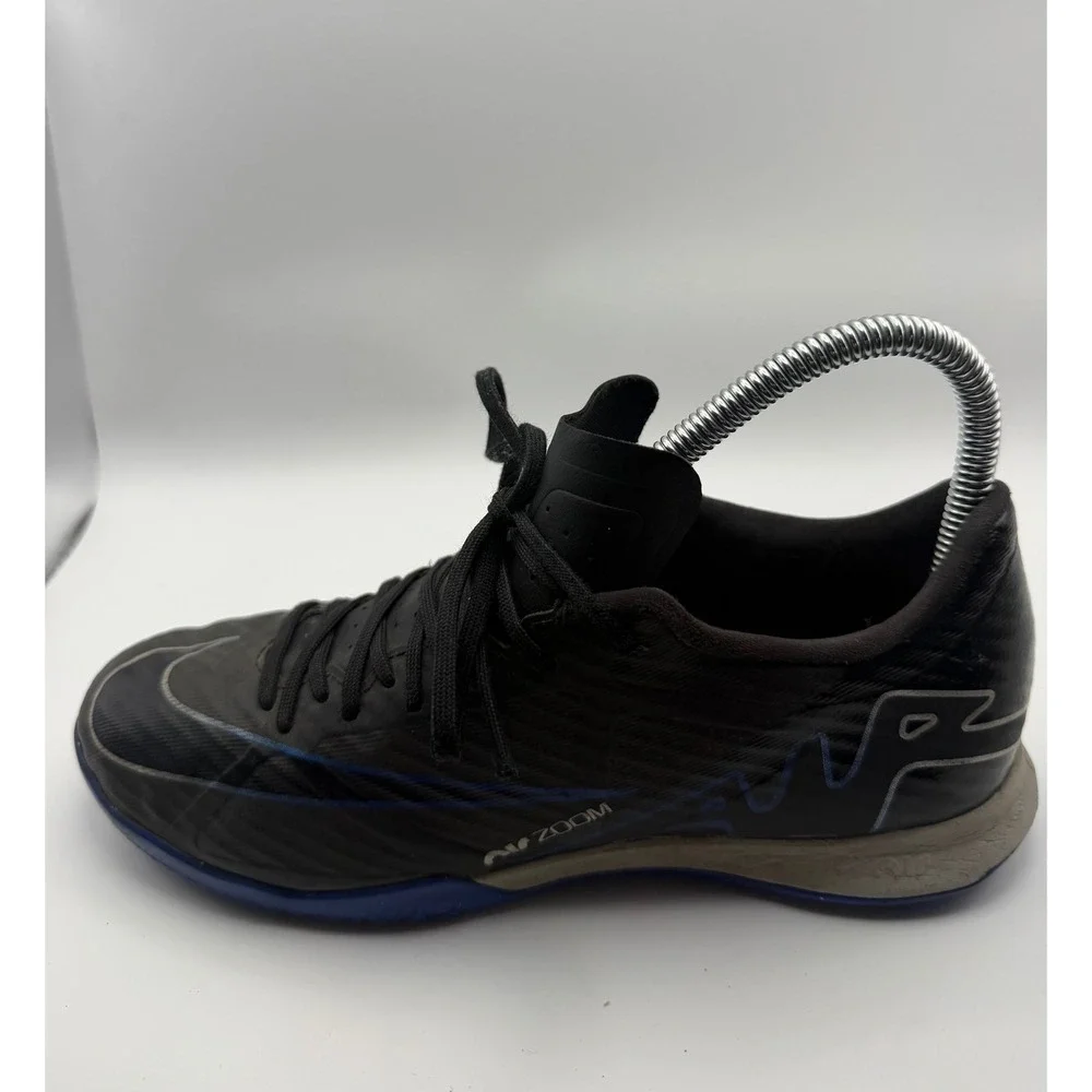 Nike Zoom Mercurial Indoor Soccer Shoes Mens 5 Black Blue DJ5633-040 Good